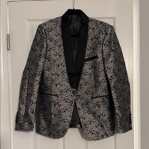 Elegant Black and Gray Men's Blazer